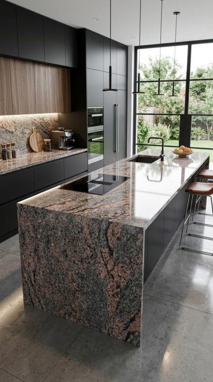 plan de travail granite poli Don3.1 65cm x 2m 50 cm x 2 cm