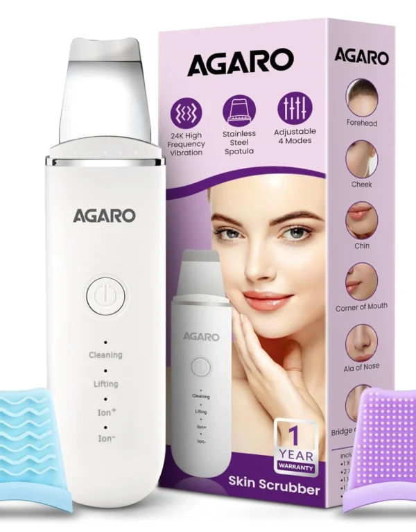 Ultrasonic Facial Skin Scrubber – Electric Deep Cleansing & Peeling Spatula